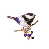 madrry latest fashion animal corsage enamel multicolor bird brooch for women girls coat scarf suit pins quality accessories