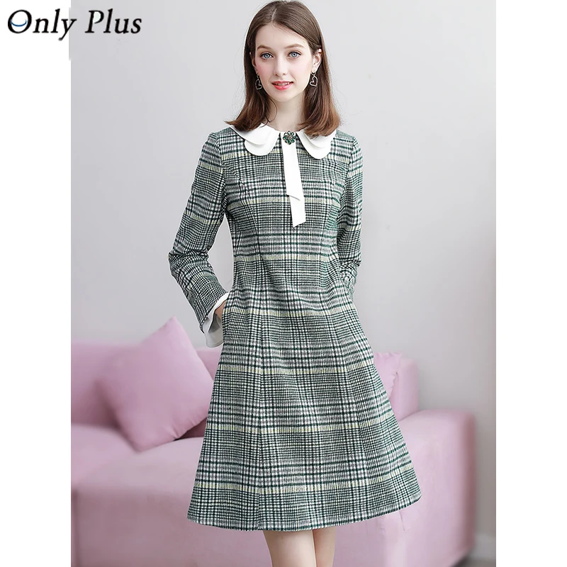 Женское твидовое платье с длинным рукавом Only Plus элегантные облегающие вечерние