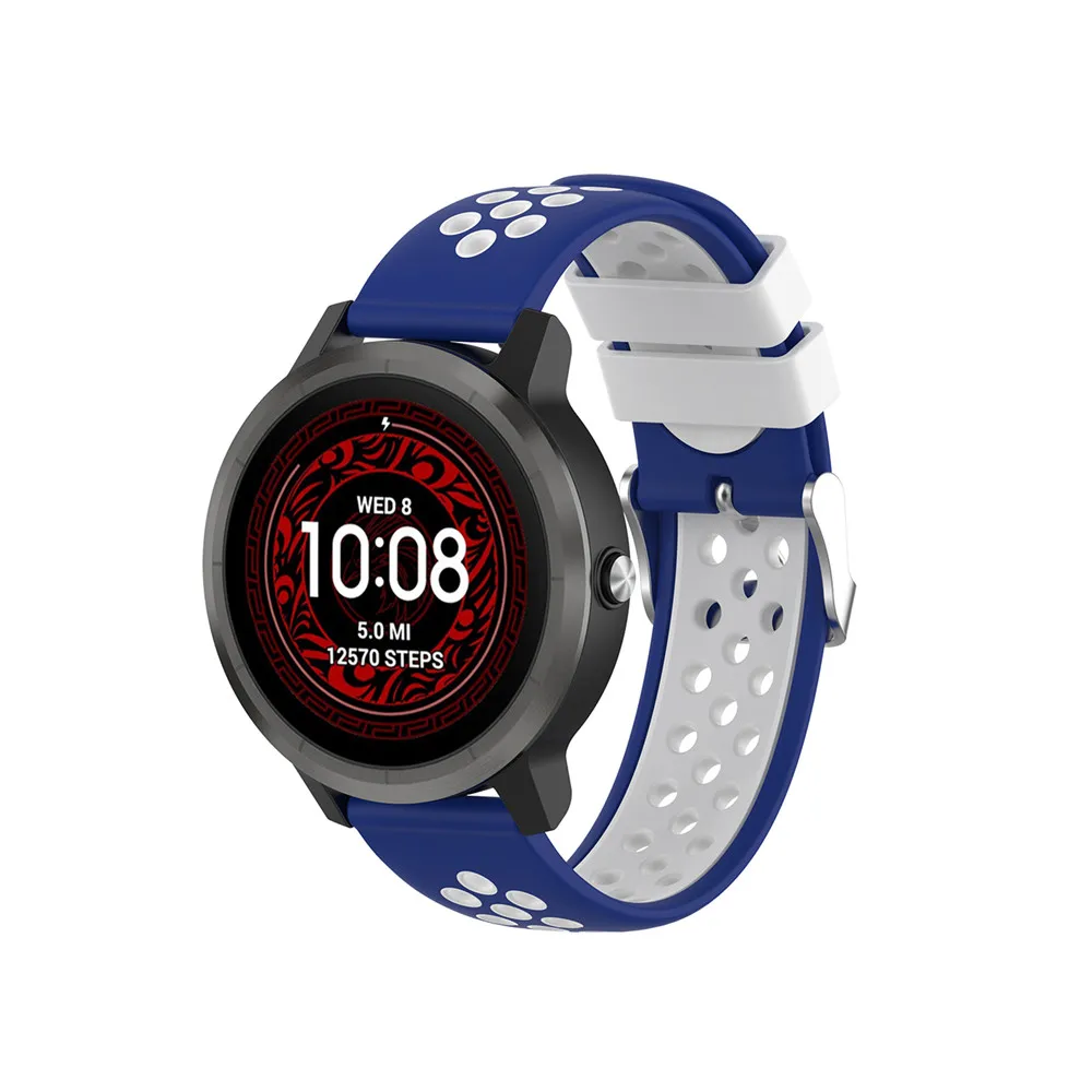 Силиконовый ремешок 20 мм для Garmin VIVOMOVE 3/HR Sport для samsung Galaxy Watch 42 мм R815 для Timex Weekender/Expedition