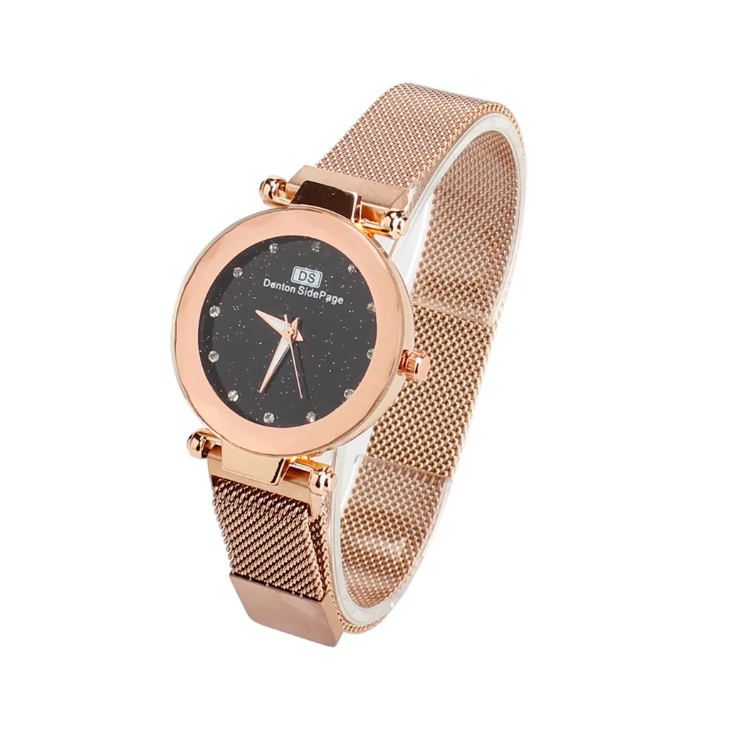 Модные Простые сетчатые часы для девочек трендовые с миланским ремешком женские