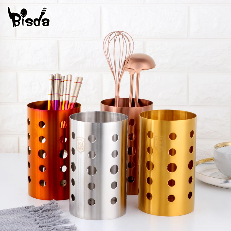 

1Pc Chopsticks Storage Tube Stainless Steel Tableware Storage Drain Rack For Spoon Knife Fork Chopsticks Box Kitchen Utensils