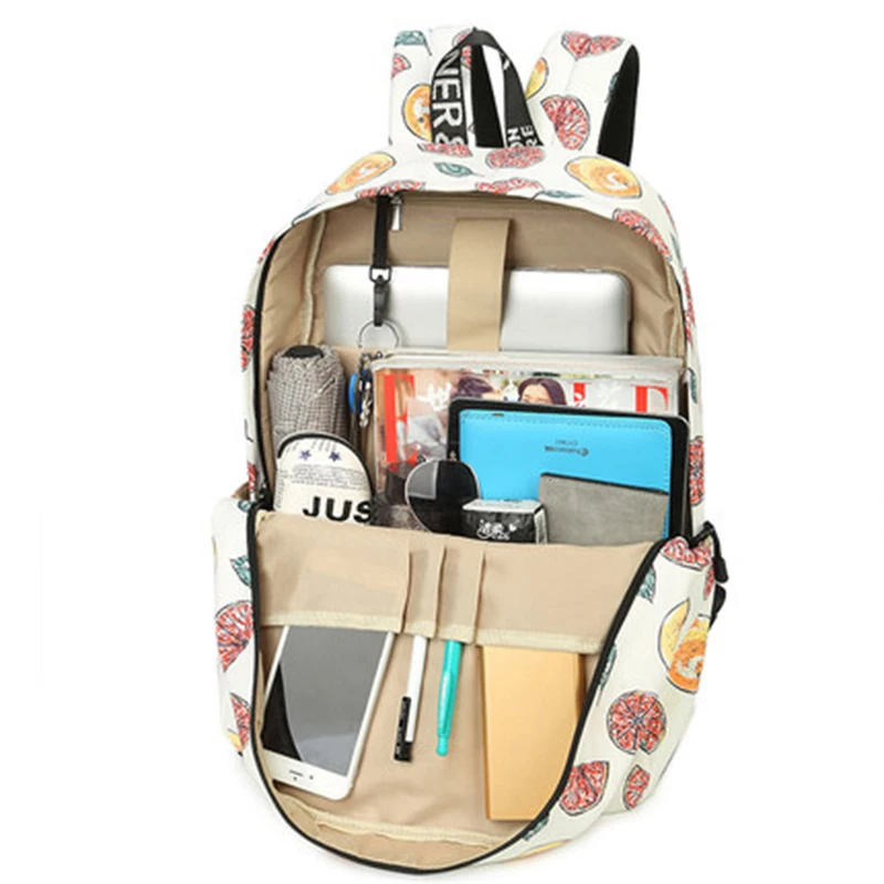 Бренд atinfor водонепроницаемый с фруктовым принтом повседневные женские рюкзаки