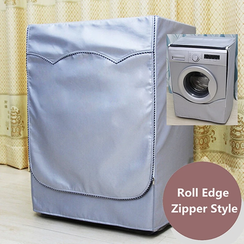 

Fully Automatic Roller Washer Sunscreen Washing Machine Waterproof Cover Dryer Polyester Silver Dustproof Washing Machine Cover