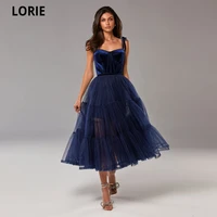 lorie sweetheart a line tulle evening dresses 2021 adjustable straps robe de soir%c3%a9e de mariage back zipper vestidos de festa