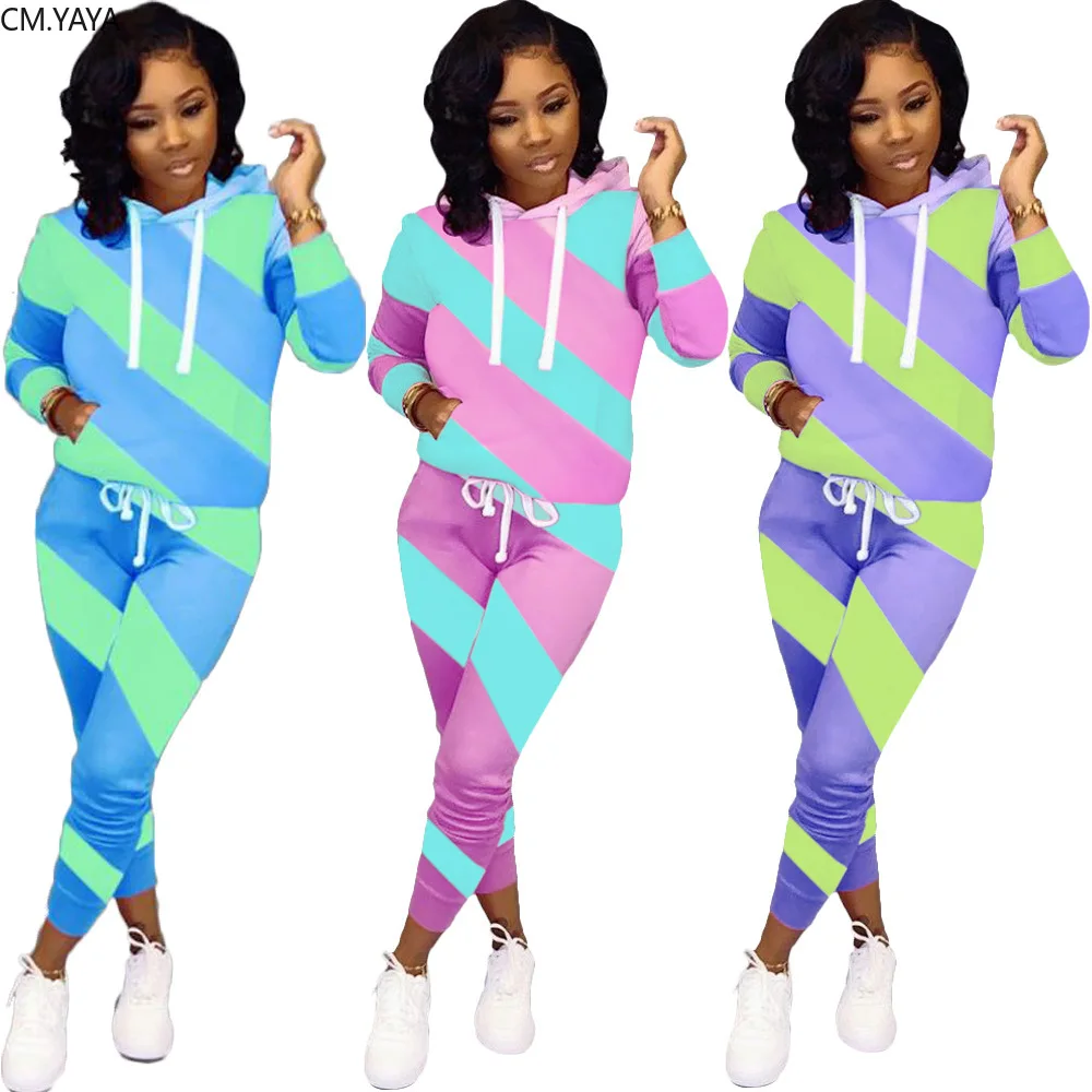 Спортивный осенний Женский комплект в стиле пэчворк с длинными рукавами и