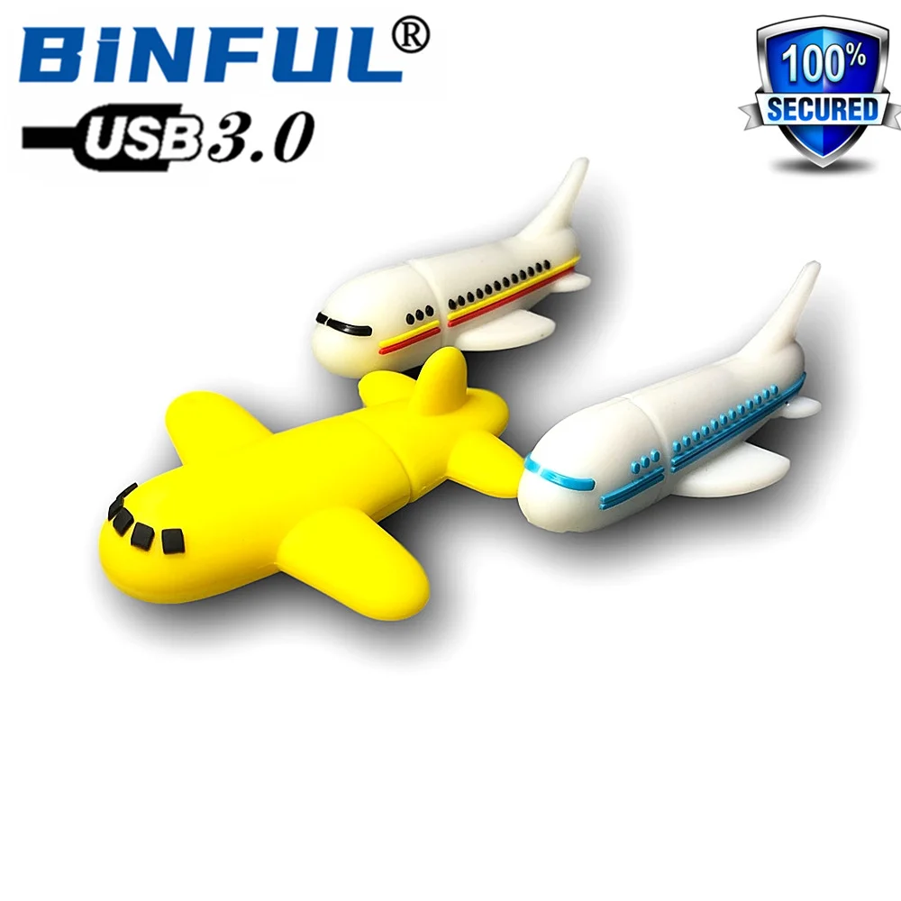 

BINFUL USB 3.0 Fast plane Civil aircraft usb flash drive Cartoon 16GB 32GB 64G 128G 256GB pen drive usb memory stick u disk Gift