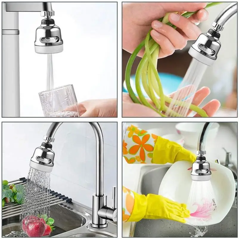 

360 Rotary Faucet Booster Kitchen Filter Rotatable Faucet Sprayer Head Anti Splash Tap Booster Shower Water Saving tools