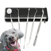 5pcs pets teeth cleaning tools double side dogs cats remover stick dental stones toothbrush stainless steel scraper pet supplies