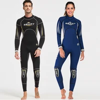 3mm neoprene one piece diving suit men and women thickened warm back zipper snorkeling deep diving winter swimwear for surfing