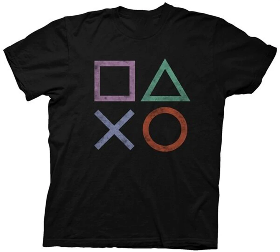 Playstation sony винтажные иконы геймер Лицензированная взрослая футболка Лучшие