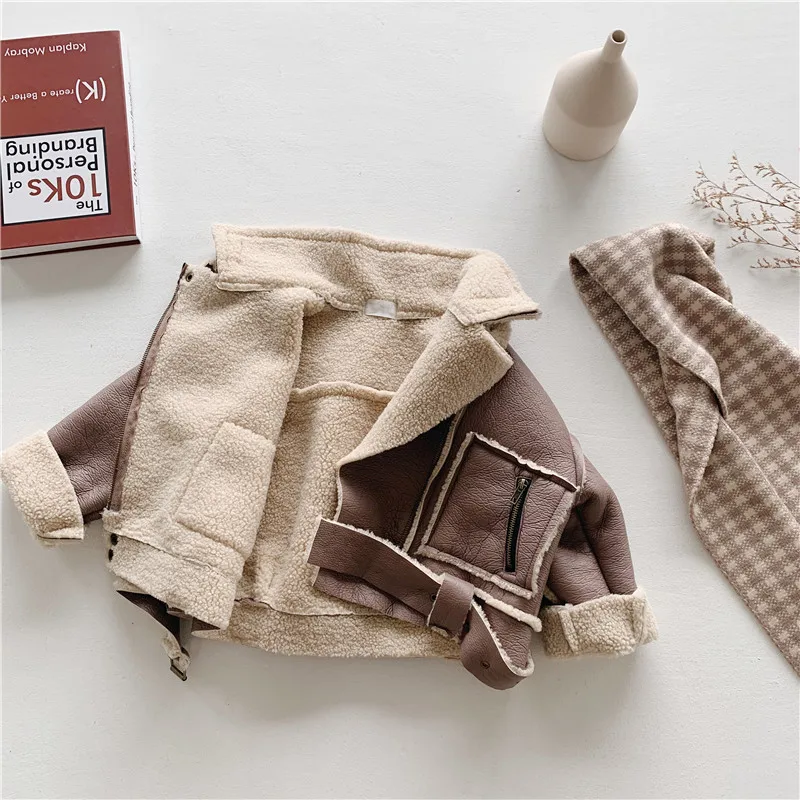 WLG детское зимнее пальто из искусственной кожи для мальчиков и девочек