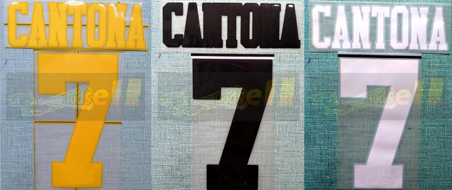 1992-1993 бархатный бейдж с нашивкой надписью CANTONA |