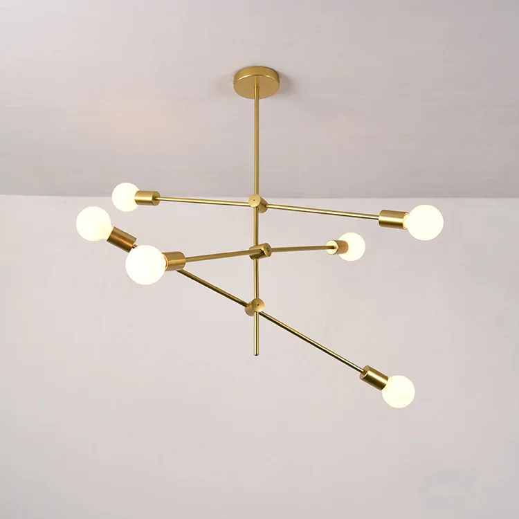 Светодиодный светильник из матовой латуни латуни|Люстры| |