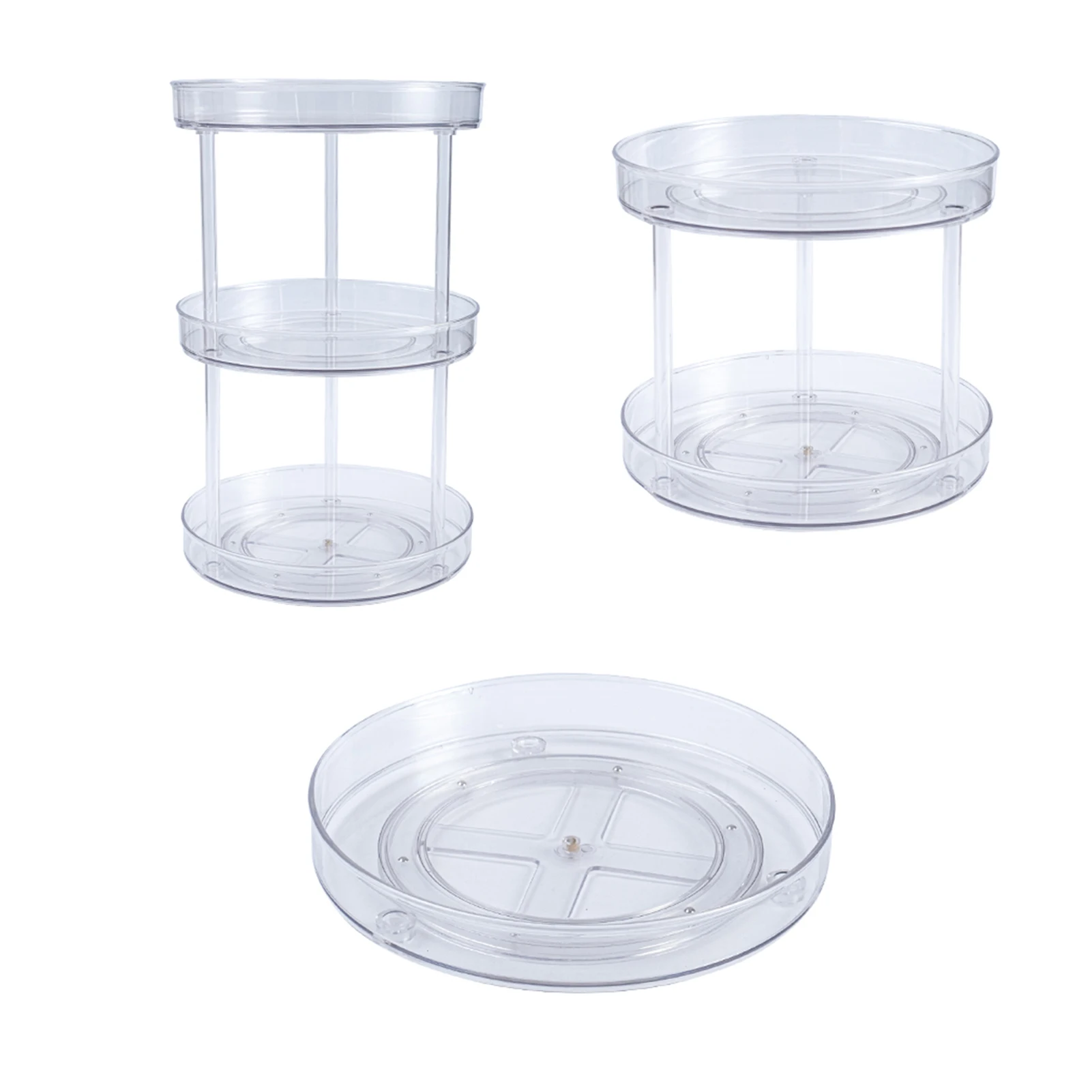 Настольный поворотный Органайзер прозрачный контейнер для хранения косметики с