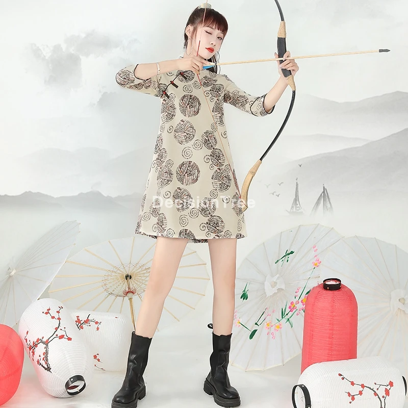 

2021 китайское женское платье cheongsam qipao Китайский традиционный cheongsam qipao платье cheongsam, китайское традиционное платье с разрезами по бокам и вор...
