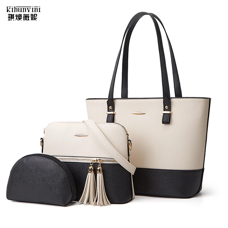 Сумки для женщин 2020 женские sac a main femme кожаные сумки набор tote через плечо кошельки
