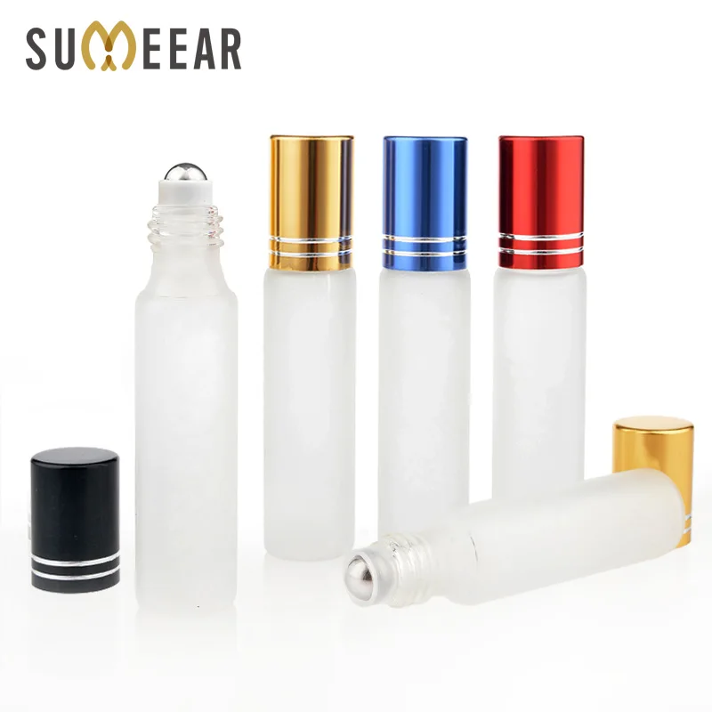 100 шт./лот 10 мл мини многоразовый флакон для духов матовый стеклянный рулон на