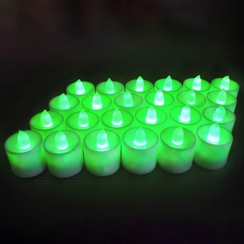 Модные популярные белые светодиодные Чайные свечи 24 шт./компл. беспламенные