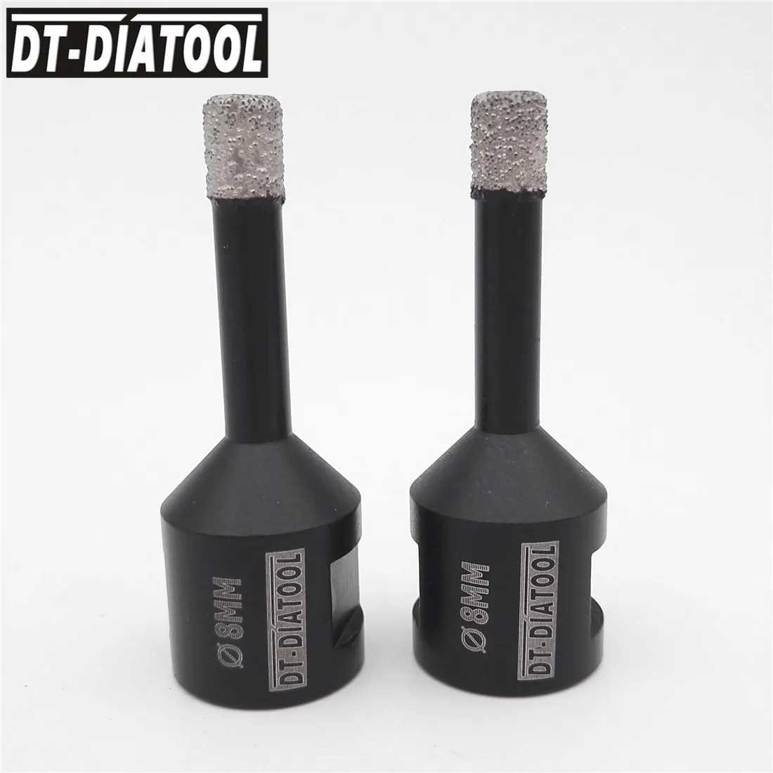 

DT-DIATOOL 2pcs Dia 8mm Dry Vacuum Brazed Diamond Drill Cutter Core Bits for Drilling Ceramic Tile Hole Saw Opener M14 thread