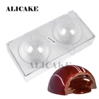 2 полости 10 см сферы поликарбонатные формы для шоколада лоток толстые формы для хлебобулочных тортов форма шоколада формы выпечки Кондитерские инструменты