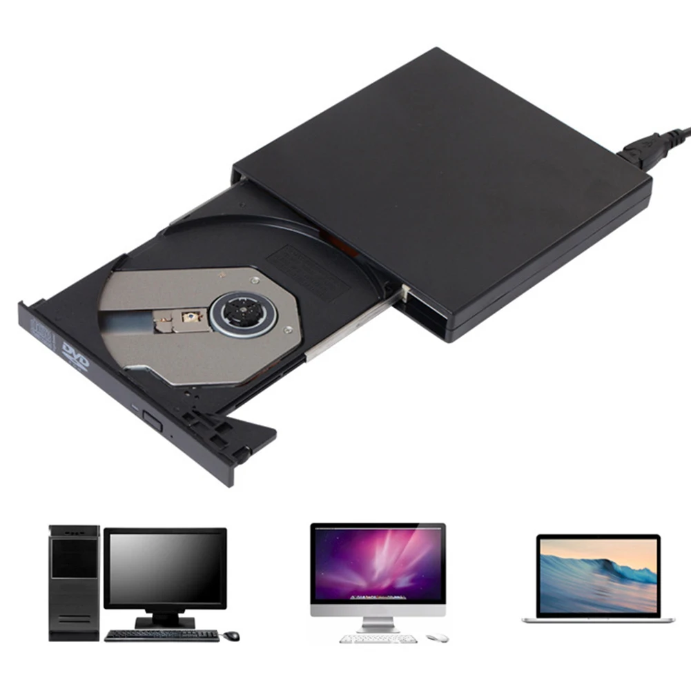USB 2 0 Внешний комбинированный DVD/CD RW привод CD/DVD ROM CD 24X рекордер плеер оптический
