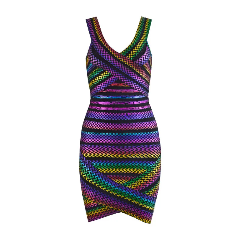 

2019 dress women's suspender open back color slim bandage dress