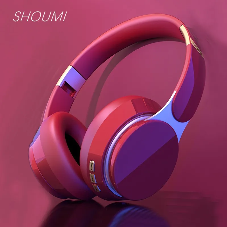 

Shoumi T7 Wireless Headphones Bluetooth 5.0 Headset Foldable Stereo Adjustable Earphones With Mic for phone Pc TV Xiaomi Huawei