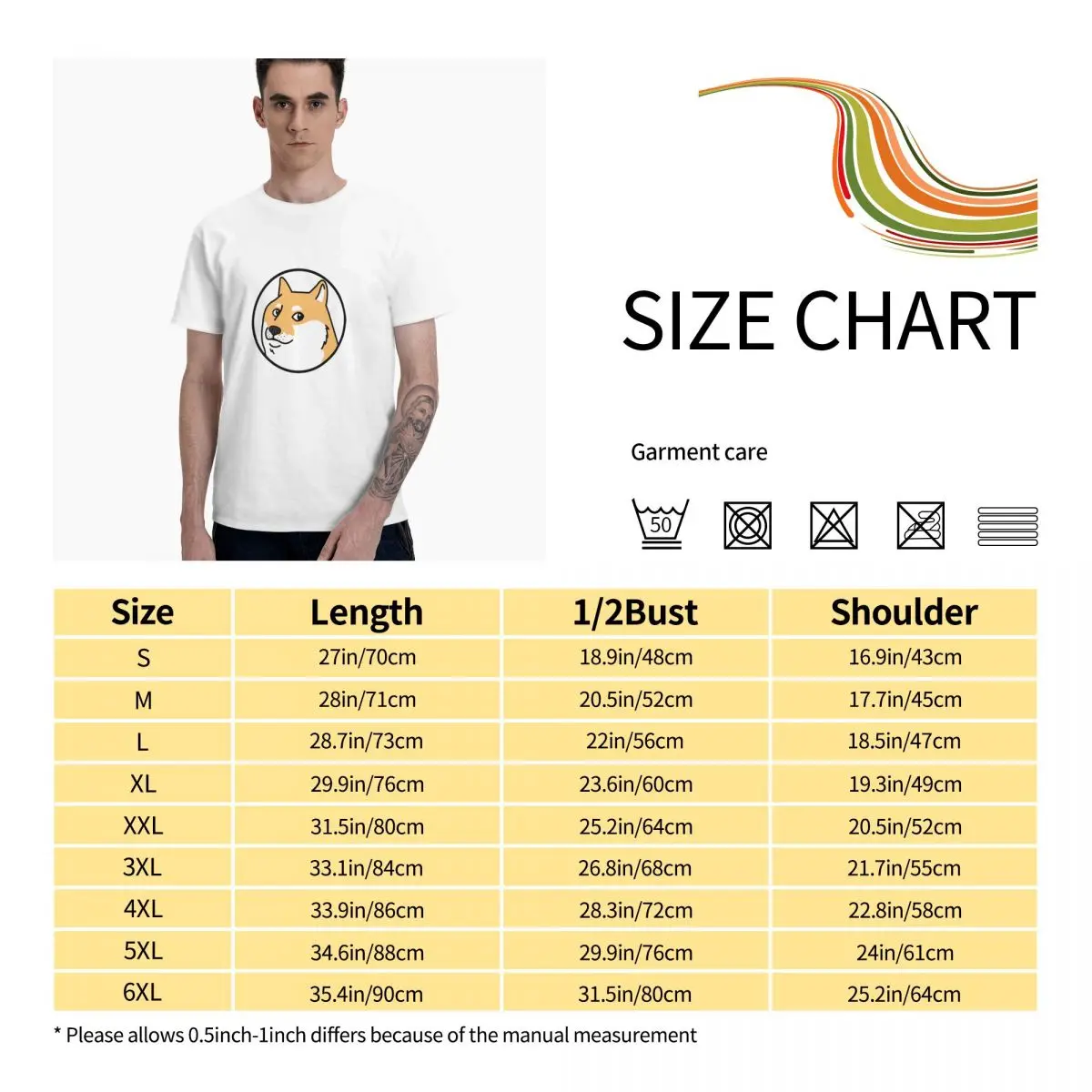 

Dogecoin Polo Shirt Graphic Tee Men's Basic Short Sleeve T-Shirt Funny Tops