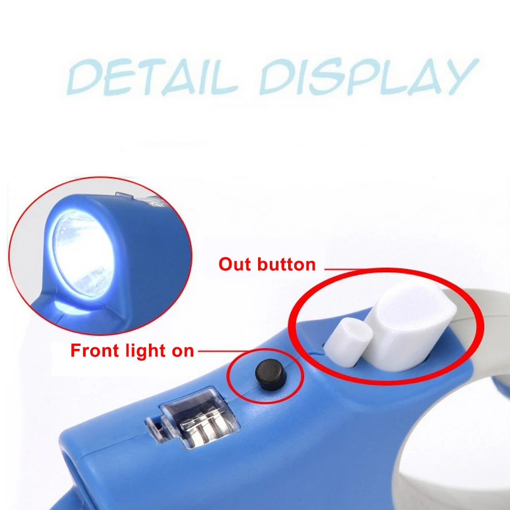 Гибкий автоматический поводок для собак Выдвижной Поводок маленьких и средних 5