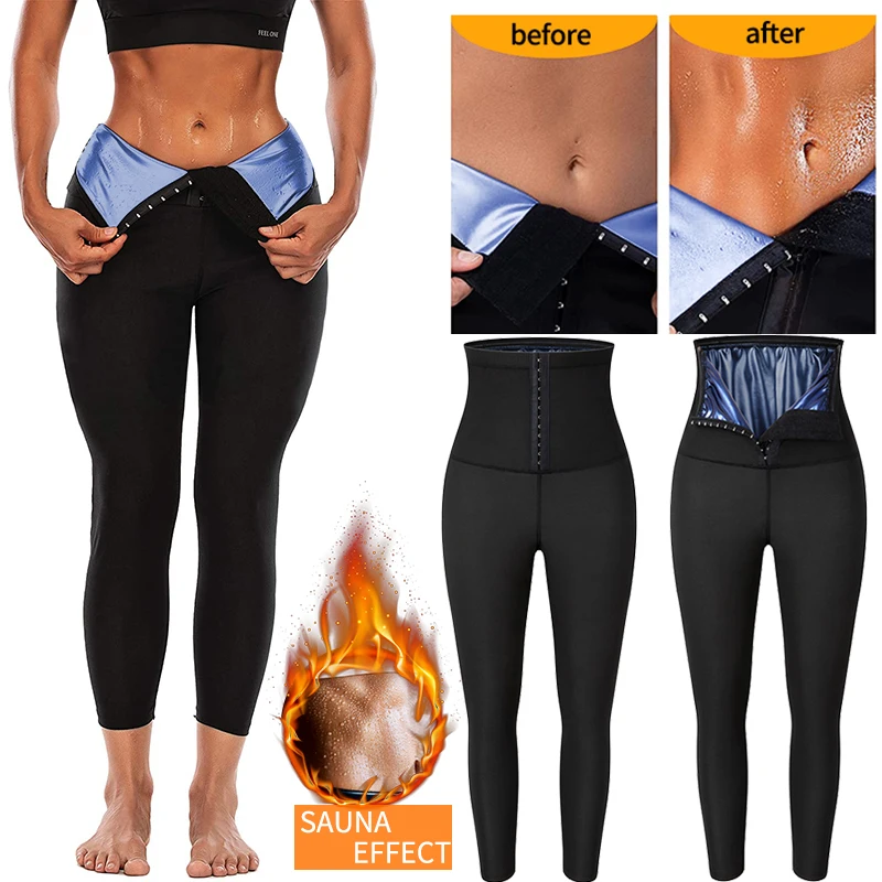 

Women's Body Shaper Waist Trainer Sauna Slimming Pants High Waist Sweat Compression Workout Shapewear for Weight Loss Tights