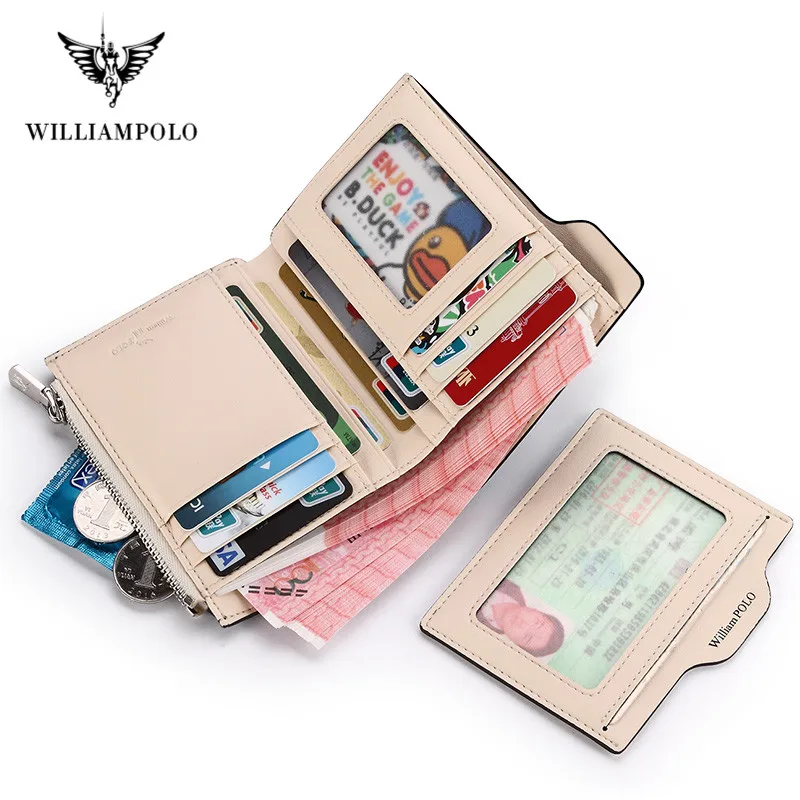 Мужские кожаные кошельки WILLIAMPOLO тонкий мужской кошелек с отделением для карт