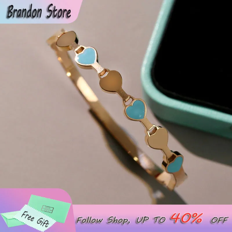 

Женский браслет из серебра 925 пробы, с синей эмалью