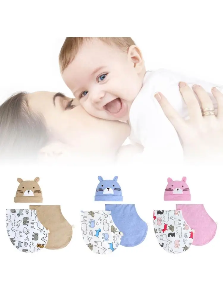 

3 шт., детская Шапка-бини из мягкого хлопка