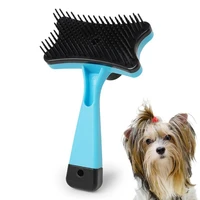 1 pcs pet dog hair shedding comb plastic portable dogs cats hair removal comb creative puppy kitten grooming tool accessories