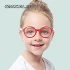 CRIXALIS, силиконовые очки с блокировкой светильник, детские розовые круглые игровые компьютерные очки, детские очки UV400, подходят для планшетов