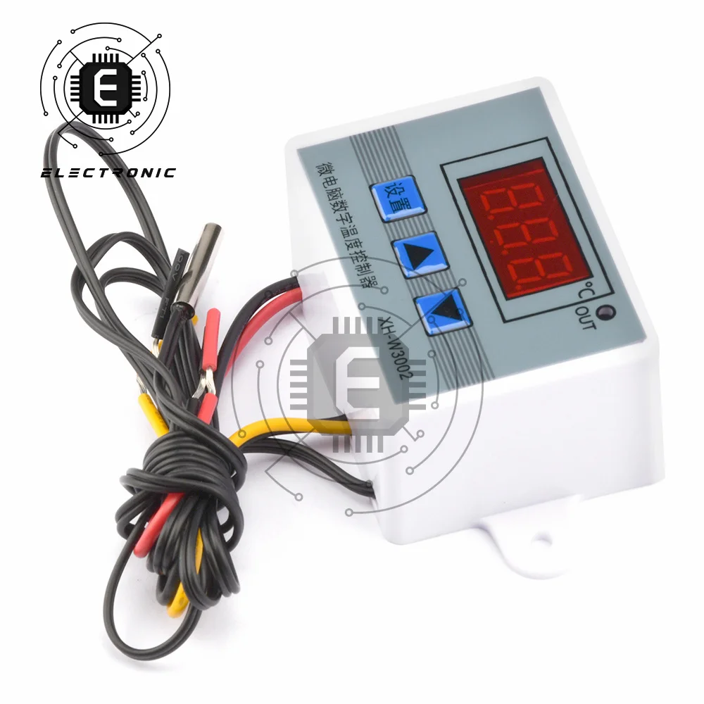 Профессиональный цифровой светодиодный регулятор температуры W3002 24 В 36 48