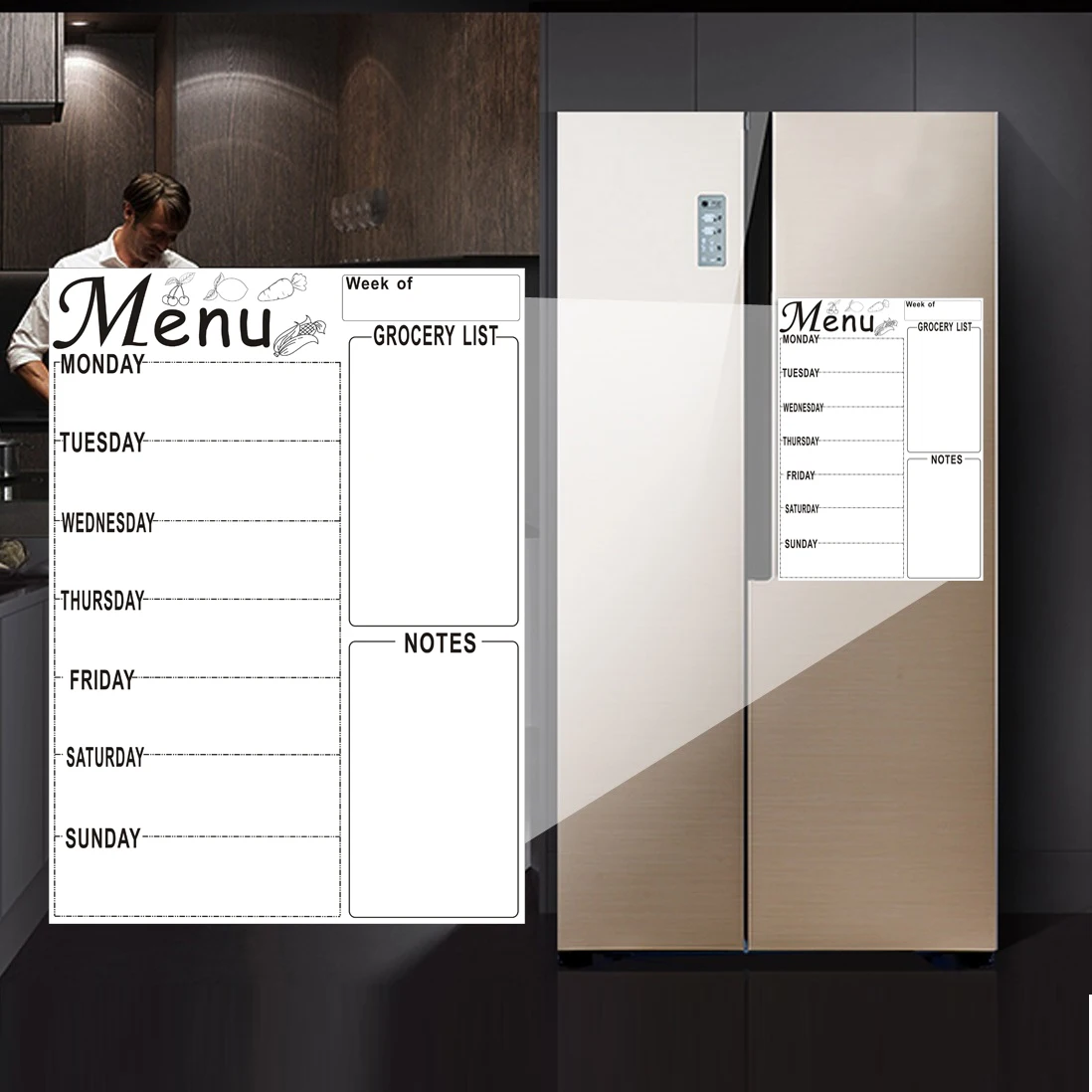 А4 магнитная доска для надписей на холодильник еженедельный планер меню список