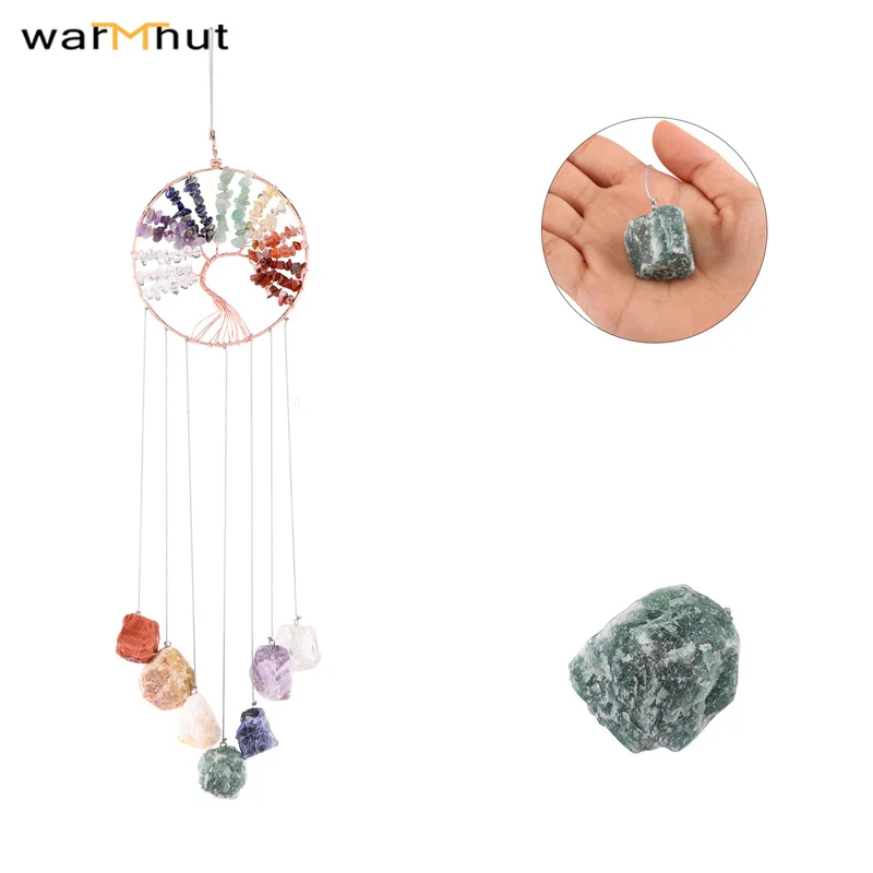 Новинка от WarmHut 7 чакр ветряные колокольчики с деревом жизни рейки