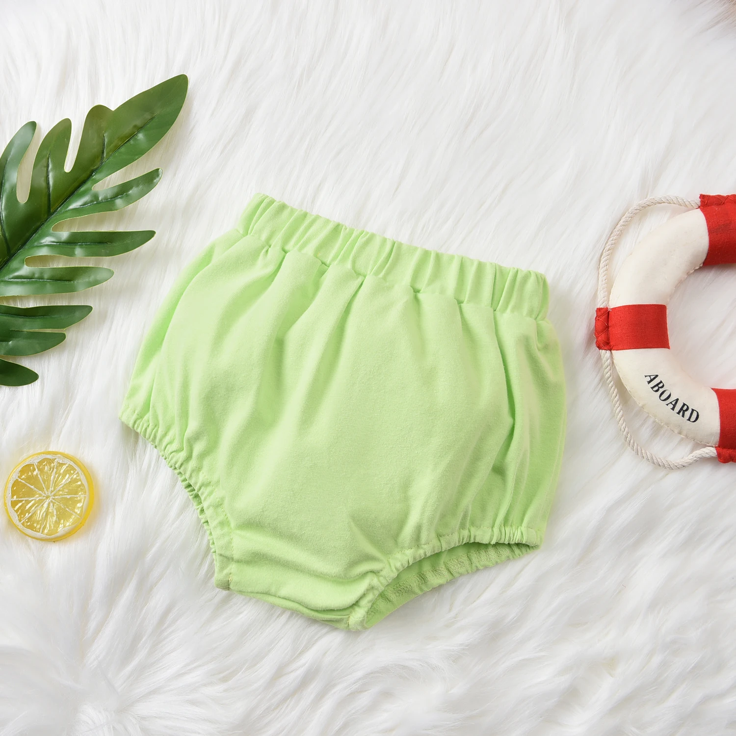 

0-24M Baby Girls 2Pcs Summer Outfits Cartoon Print Sleeveless Ruffle Tank Tops + Bloomers Set