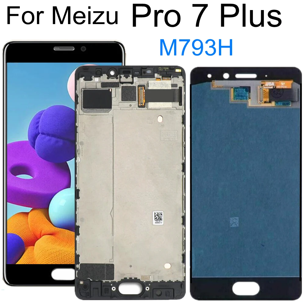 5.7&quot AMOLED LCD FOR Meizu Pro7 PLUS M793H Display Touch Screen Digitizer Replacement Accessories For Pro 7 plus | Мобильные