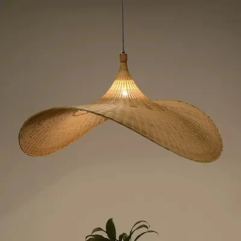 Соломенная шляпа в китайском стиле с бамбуковым плетением|Подвесные