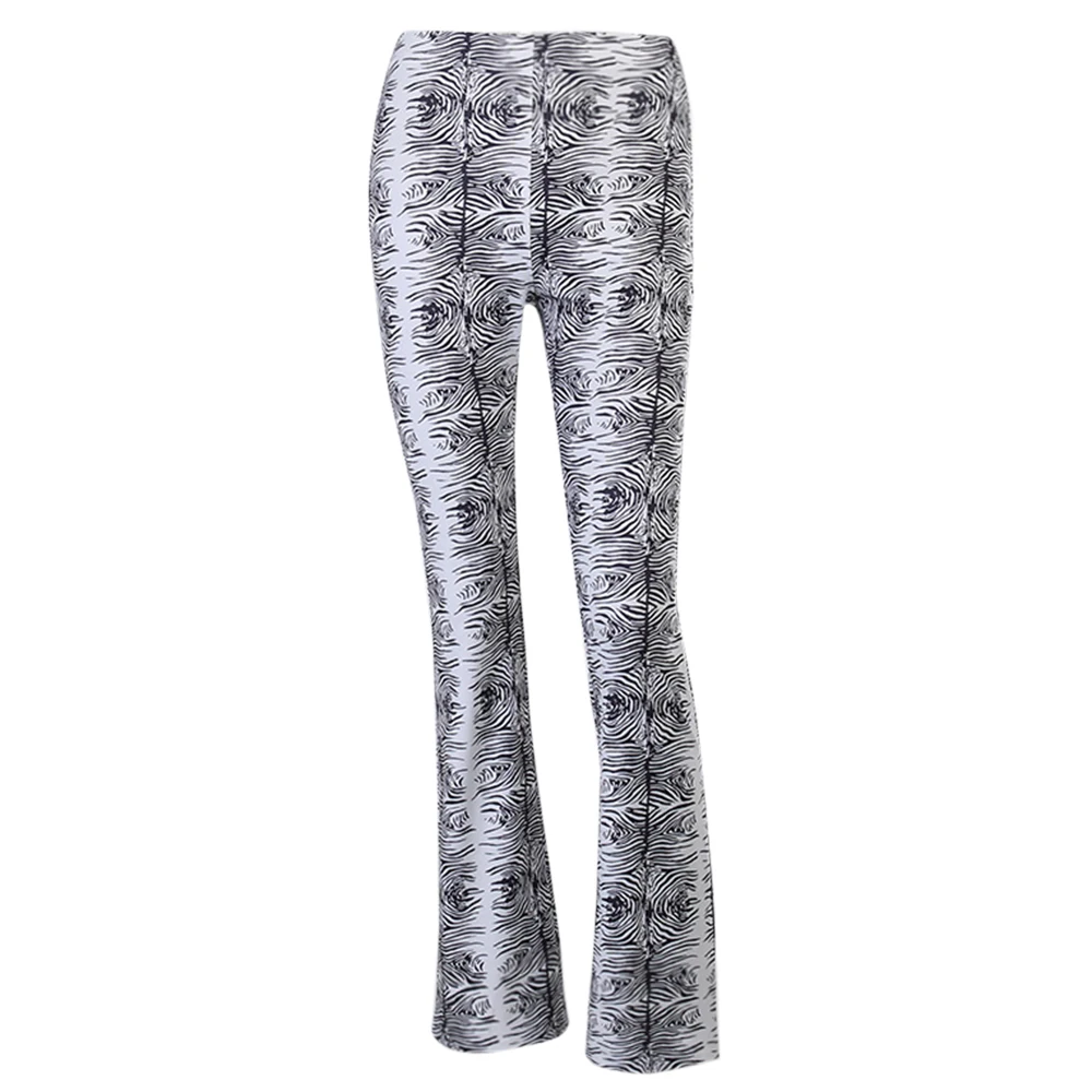 

RayRay Women High Waist Flare Pants Leopard Straight Trousers Y2K Fashion Joggers Ladies Capris Casual Skinny Streetwear E-Girl
