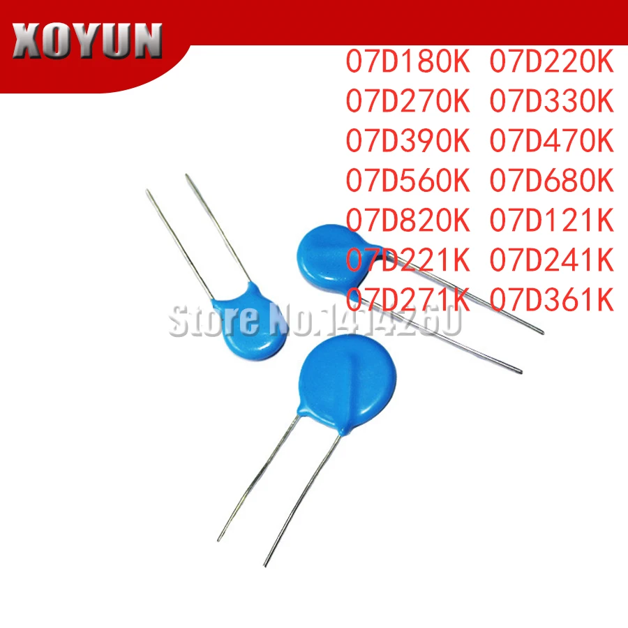 50 шт./лот 07D180K 07D220K 07D270K 07D330K 07D390K 07D470K 07D560K 07D680K 07D820K 07D121K 07D221K 07D241K 07D271K 07D361K|Резисторы| |