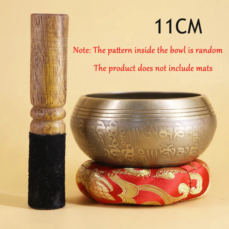 11CM Непальская тибетская Поющая чаша ручной работы, Набор декоративных настенных блюд, резонансная медитация, Поющая чаша для чакры - Цвет: 11CM
