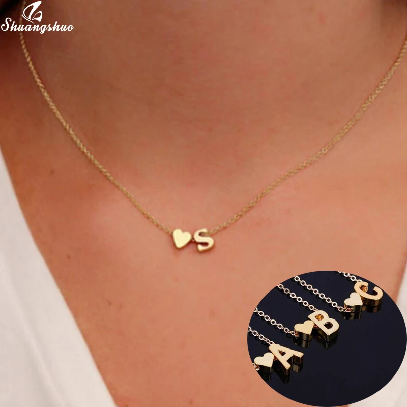Shuangshuo A/B/C изящная буква ожерелье модное имя начальное колье ожерелья для женщин