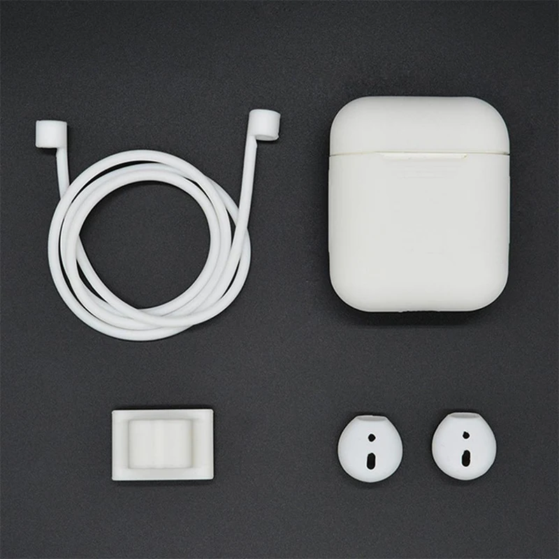 5 в 1 силиконовый чехол для наушников Набор Airpods гарнитура с крючком аксессуары |