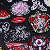 magic academy lion iron on patches on clothes skull scorpion flowers shoes patches for clothing thermoadhesive patch stickers