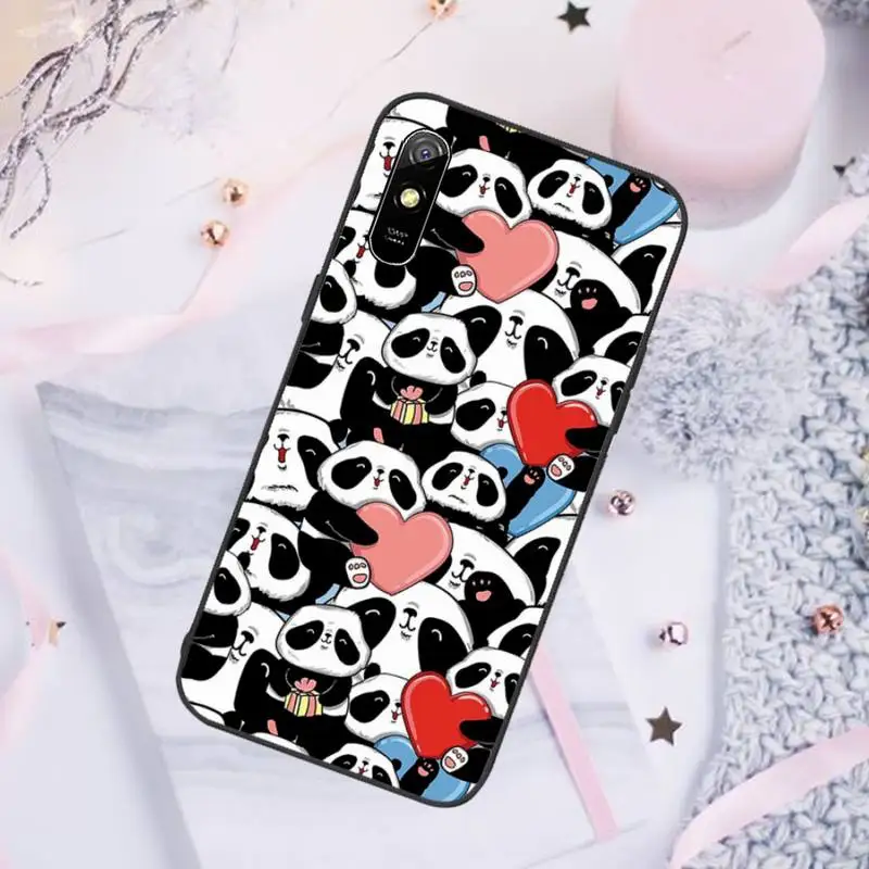 

Cartoon cute panda Phone Case For Xiaomi Mi Redmi Note 7 8 9 pro 8T 9T 9S 9A 10 Lite pro