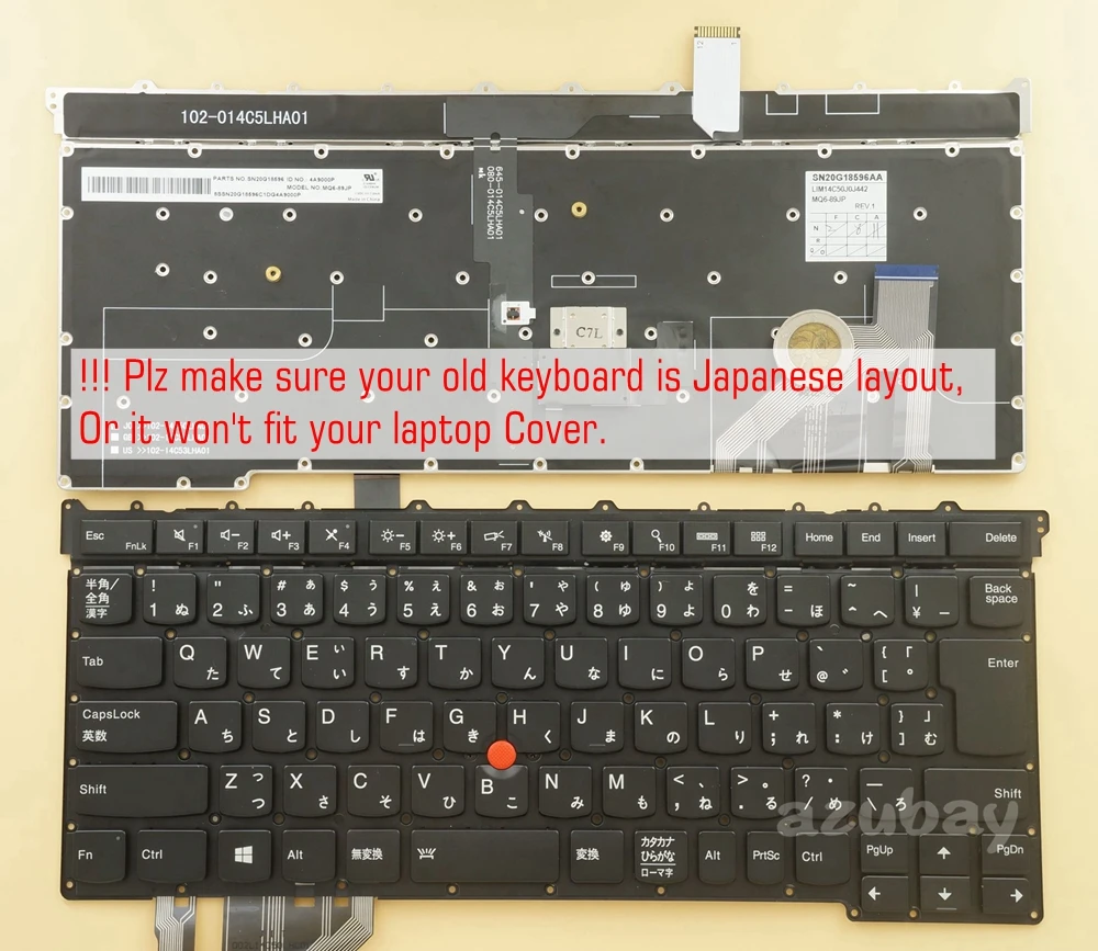 Японская Клавиатура JP JA для Lenovo Thinkpad X1 Carbon 3rd Gen (тип 20BS 20BT) 2015 SN2Q18596 MQ6-89JP L1M14C50J0J442