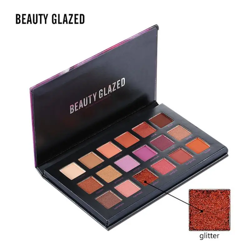 2019 Beauty Glazed матовые Перламутровые тени для век Палитра мерцающие Искусственные